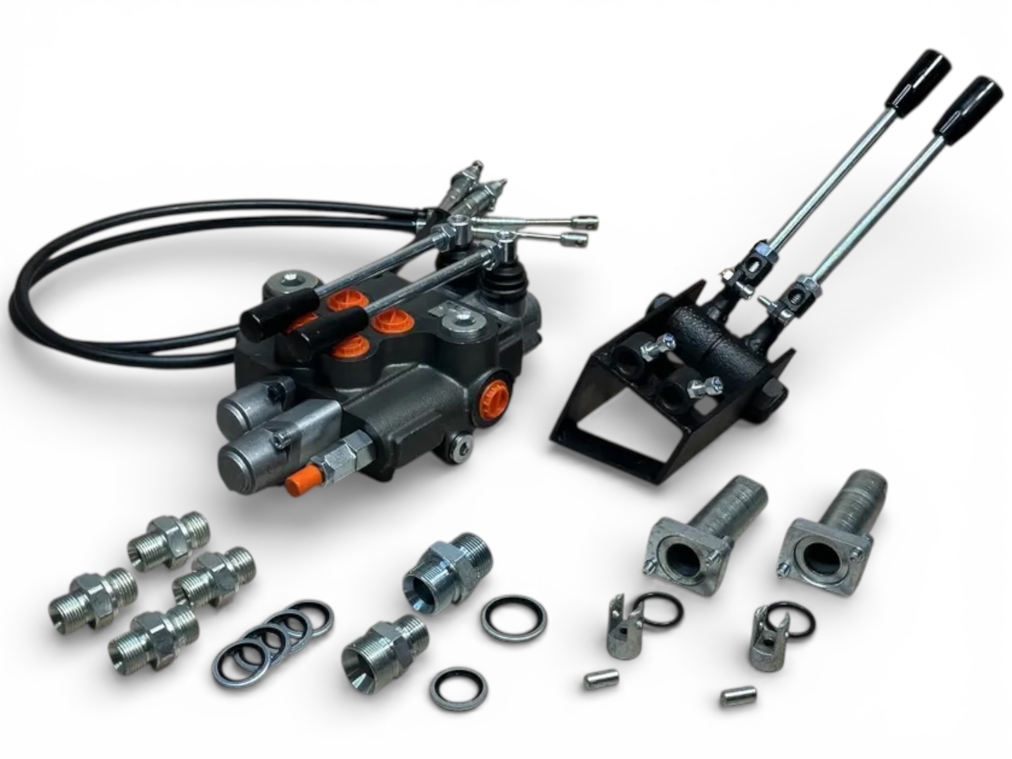 Комплект для установки гидрораспределителя Badestnost Р80 2-х секционный с плавающим положением на тросах.