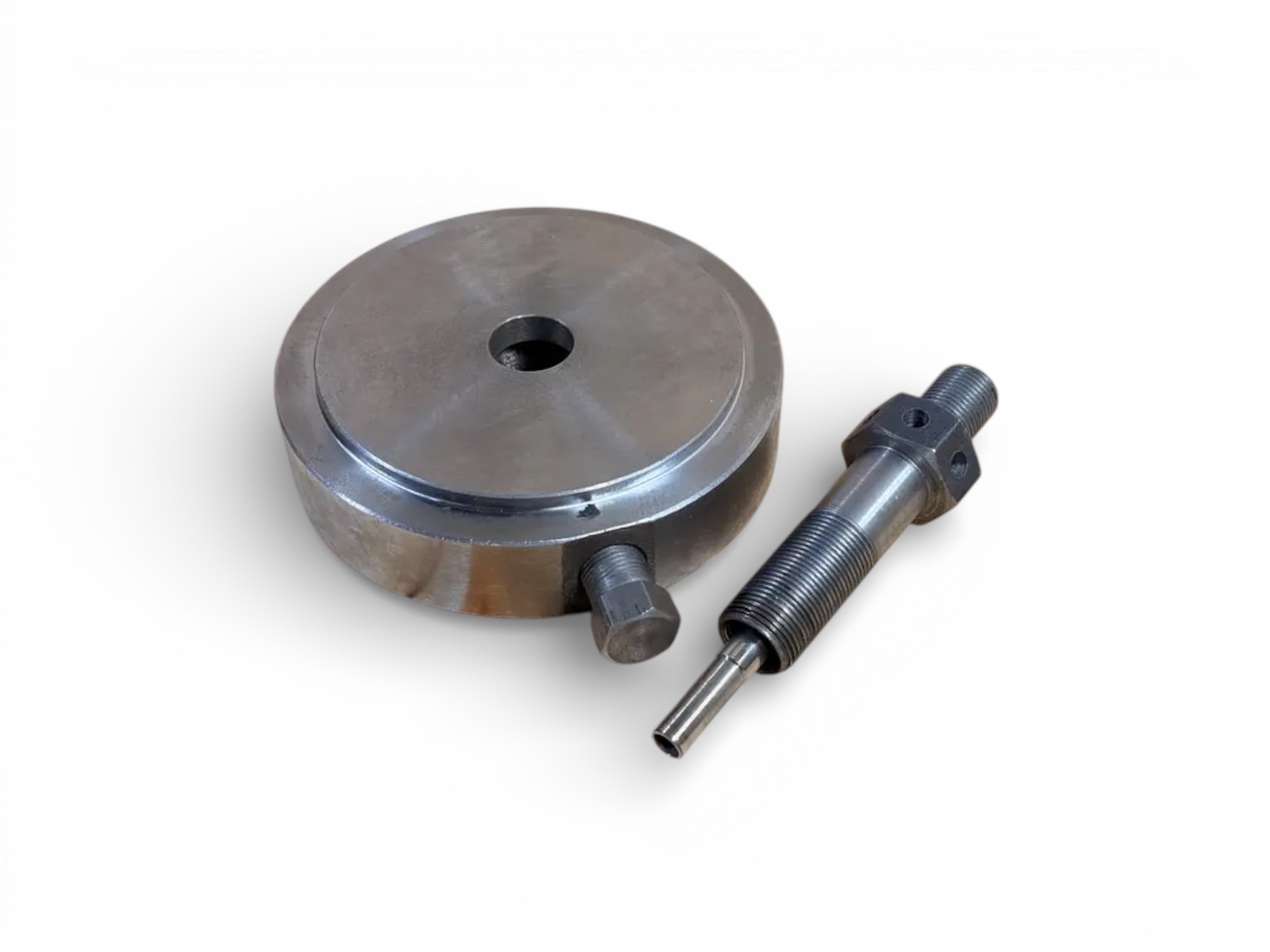 Комплект переобладнання центрифуги під змінний масляний фільтр (плита+штуцер) Т-40