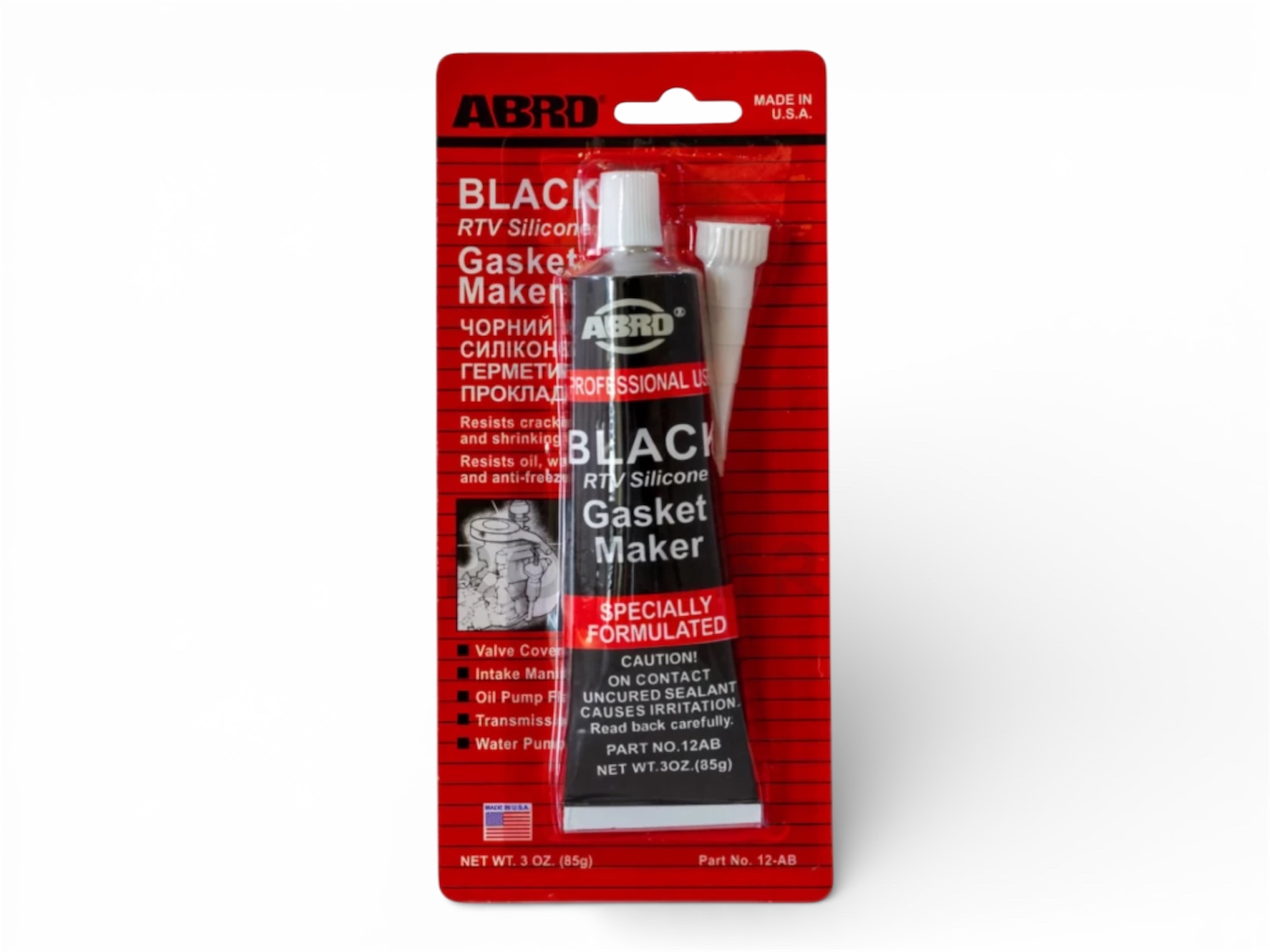 Герметик прокладок Abro 85гр черный AB-12