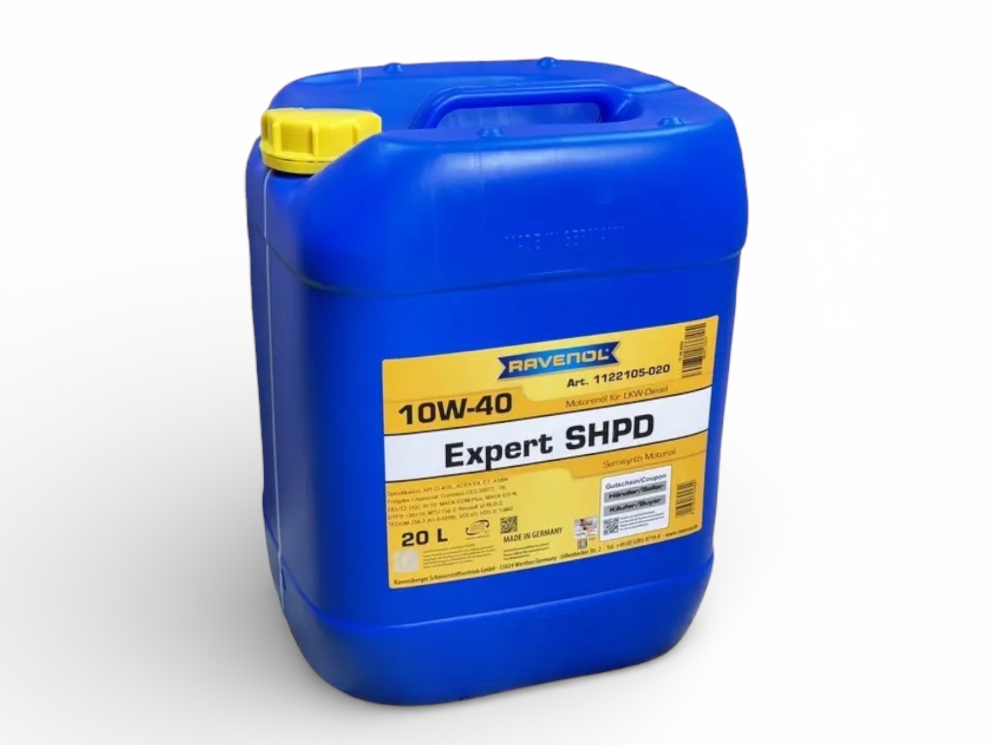 Масло моторное RAVENOL полусинтетическое 10W-40 Expert SHPD 20л 1122105-020