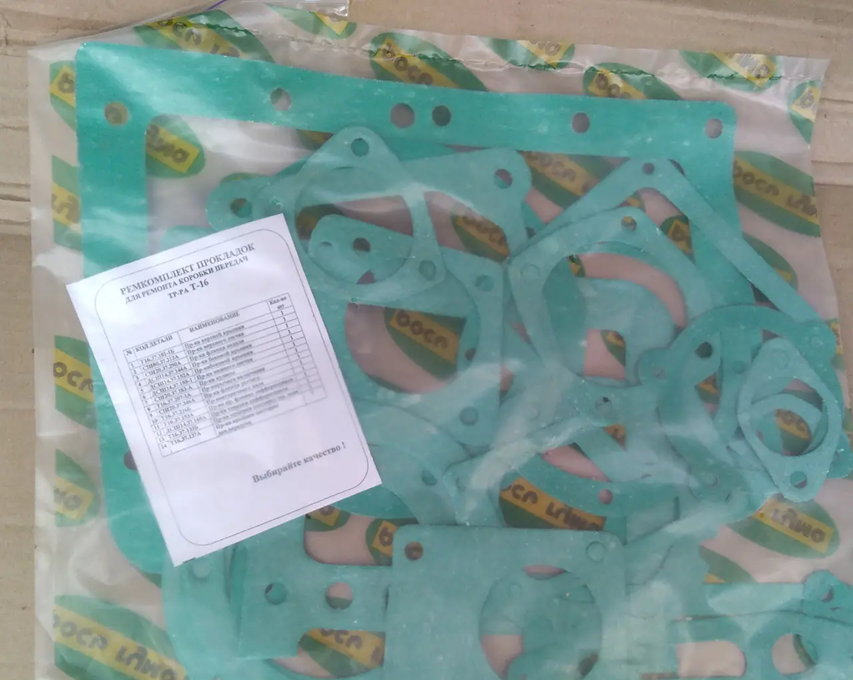 Набір прокладок КПП Т-16 (пароніт)